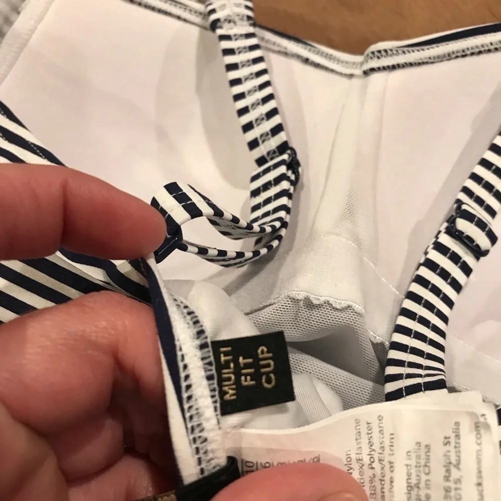 Niptuck striped one piece swimsuit multi fit cup 6
